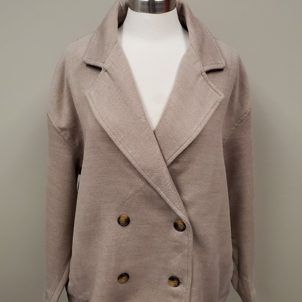 Free People Hannah Slouchy Camel Jacket Coat Sz XL NWT - Picture 7 of 12